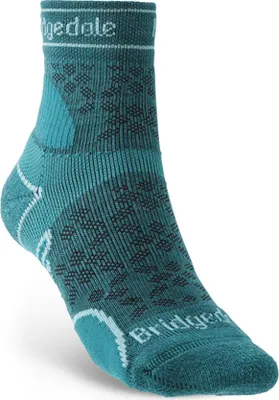 Produktbild von Bridgedale Trail Run Lightweight T2 Merino Sport 3/4 crew Women's Barva: teal / Velikost: S