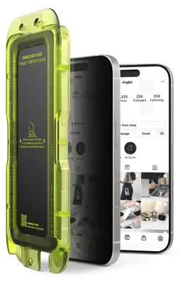 Imagen del producto de Protectores de pantalla de privacidad Ringke Easy Slide, paquete de 2, para iPhone 17, color