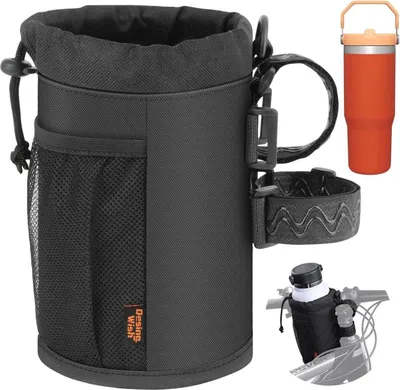 Obrázok produktu pre Držiak na pohár na bicykli 24-40oz držiak na fľašu čierny so sieťovaným vreckom