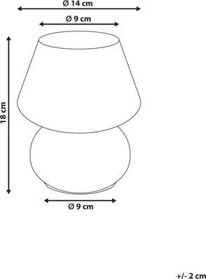 Obrázek produktu pro BELIANI Stolní lampa na noční stolek zelené sklo s kulatou základnou moderní s kabelem