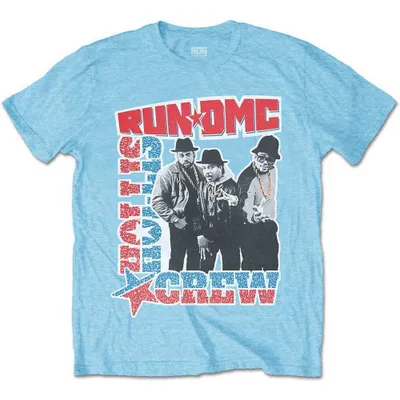 Produktbild von Run DMC Hollis Crew Sky Blue L T-Shirt