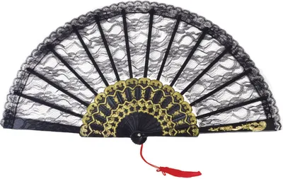 Image de Éventail noir en dentelle espagnole Accessoires de déguisement
