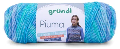 Produktbild von Gründl Wolle Piuma 100 g blau-aqua