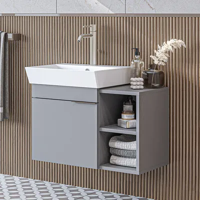 Produktbild von Roomart LYCIA-72 Badmöbel-Set 2-teilig 72 cm breit, Grau