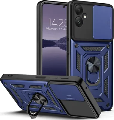 Produktbild von Armor Handyhülle für Samsung Galaxy A05 Kameraschutz Handy Panzer Case Cover Schutzhülle Outdoor Farbe: Blau