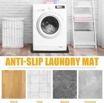 Antivibrationsmatte für Waschmaschine 60 x 60 cm - Beidseitig rutschfest und wasserdicht