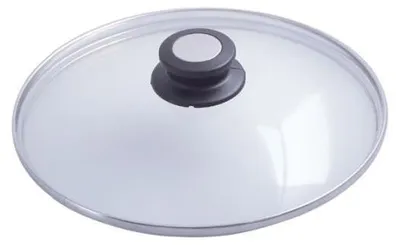 Zdjęcie produktu dla de Buyer 4112.20, Okrągły, Przezroczysty, Szkło, Czarny, Stal nierdzewna, 20 cm