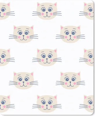 Produktbild von MuchoWow® Mauspad Mousepad Katzen - Mädchen - Pastell - Muster - Kinder 30x40 cm - Mousepads - Maus Mat - Pad - Mausunterlage - Mausmatten