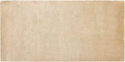 Produktbild von BELIANI Teppich Sandbeige Viskose 80 x 150 cm Kurzflor Rechteckig mit Baumwoll-Unterseite Modern Industrial Einfarbig Handgewebt Wohnzimmer Schlafzimmer