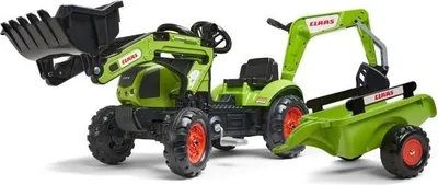 Obrázek produktu pro Tractopelle Claas Arion 410, pedálové bagry s přívěsem, volant, 60 % recyklovaného plastu, vyrobeno ve Francii, od 2 let