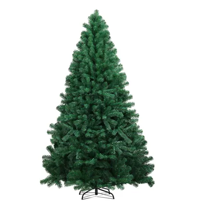 Produktbild von GTPLAYER Künstlicher Weihnachtsbaum Weihnachtsdeko 195cm PVC Material mit 1000+ Spitzen Thickened Branches mit dekorativen Schleifen & Grußkarten