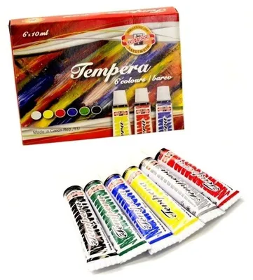 Produktbild von Temperafarben 6er Set - 10ml Schulmalfarben