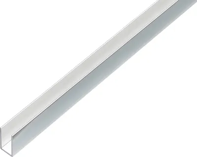 Produktbild von Alberts U-Profil | Aluminium, chromdesign | 1000 x 10 x 15 mm | 3er Set