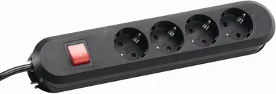 Produktbild von BACHMANN SMART Steckdosenleiste 4x Schutzkontakt, Schalter, schwarz, 1,5 m