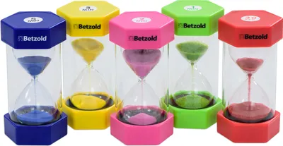 Produktbild von Betzold Sanduhren-Set Shorttimer (1, 2, 3, 5 min. und 30 sek.)