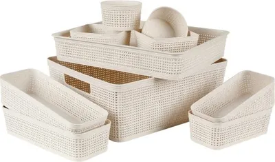 Produktbild von Aufbewahrungskorb-Set, Kunstst., 10-tlg.