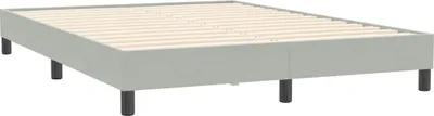 Image de vidaXL Cadre de lit sans matelas gris clair 160x210 cm velours