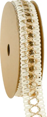Produktbild von Juteband Dekoband Creme Natur 25mm 10m Geschenkband Deko