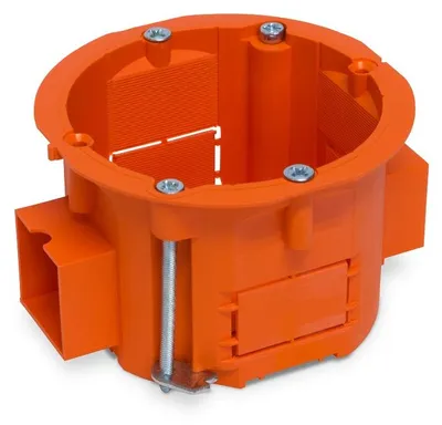 Produktbild von Einbaudose 60 x 45, orangefarbene Reihenplatte für Gipskarton – VT-452-6045