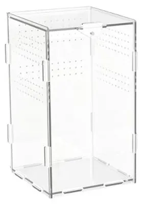 Zdjęcie produktu dla Terrarium Pionowe Akrylowe Przezroczyste 15X15X25Cm