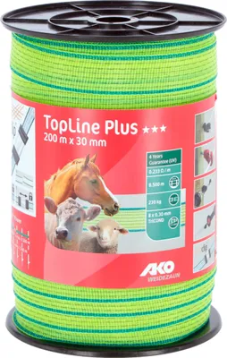 Immagine prodotto di AKO Weidezaunband TopLine Plus (Länge 200m, Breite 30 mm, max. Zaunlänge 8,5 km)
