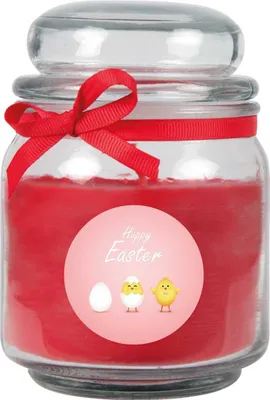 Produktbild von Frohe Ostern Duftkerze im Bonbonglas - viele Motive zur Auswahl, - Brenndauer bis zu 110 Std