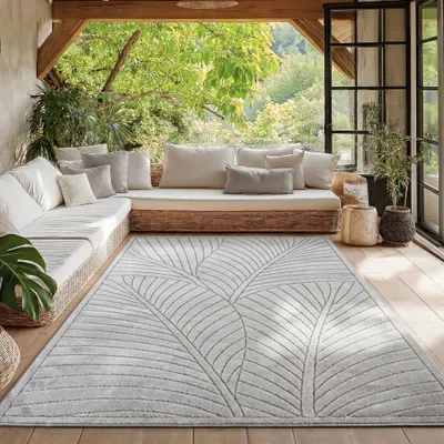 Zdjęcie produktu dla Homebyhome Dywan Zewn?trzny Nowoczesny Boho Design Efekt 3D Odporny na UV Idealny na Taras do Salonu i Kuchni, Rozmiar: 160x230 cm