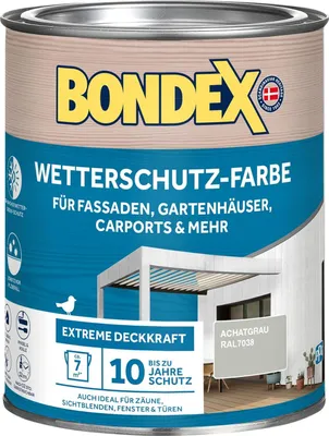 Produktbild von Bondex Wetterschutz-Farbe Achatgrau - Ral7038 0,75 L - 466132