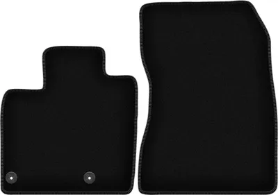 Produktbild von Wielganizator Velours-Autoteppiche vorne – passend für Nissan Qashqai III (SUV, Bj. 2021-) –  schwarz, passgenau, mit Befestigungen set 2 Stk.