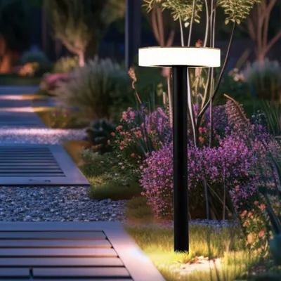 Produktbild von LED Solarleuchte, Erdspieß, Akku, schwarz, H 56,1 cm