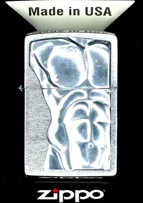 Immagine prodotto di Accendino Zippo originale cromo spazzolato Man Torso in ottone cromato, ricaricabile