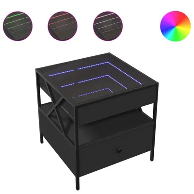Obrázek produktu pro Konferenční stolek s Infinity LED černý 50 x 50 x 51 cm