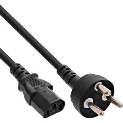 Image de InLine® 16653K Câble d'alimentation, prise secteur Danemark sur prise dispositifs froids C13, 3m