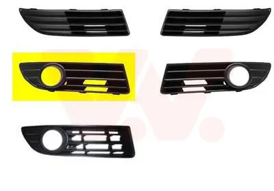 Produktbild von VAN WEZEL Lüftungsgitter Grill Stoßfänger für VW POLO (9N) mit Loch/Löchern für Nebellampen