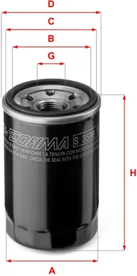 Produktbild von Ölfilter SOFIMA S 3596 R Anschraubfilter für ALFA ROMEO GIULIETTA (940) 4C Coupe (960) 4C Spider (961)