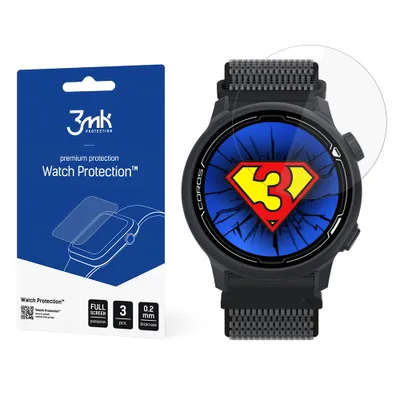 Produktbild von 3mk Display Hybridglas Watch Protection für Coros Pace 2 0,2mm (3 Stück)