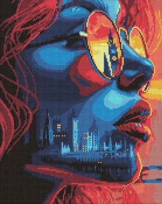 Produktbild von Diamantmosaik – Sonnenuntergang in London – Ideyka