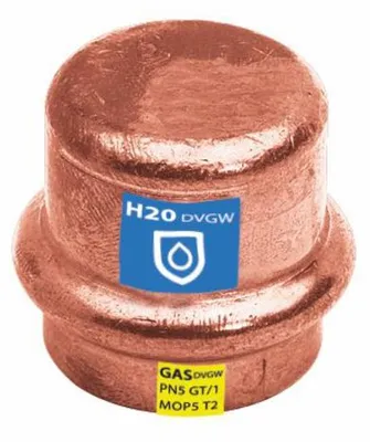 Zdjęcie produktu dla Złączka miedziana Sanpro - zaślepka - zaślepka, rozmiar V 15 (gaz miedziany)