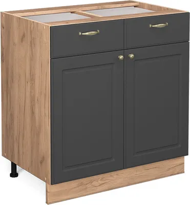 Produktbild von Küchenunterschrank Vicco Fame-Line Anthrazit-Gold 80 cm ohne Arbeitsplatte, Model 38343
