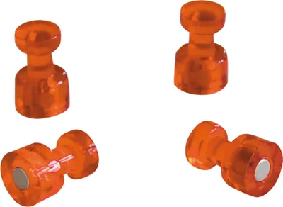 Produktbild von Franken Magnet HMH1805 rund 11x18mm orange 4 St./Pack.