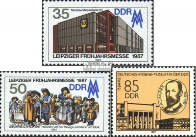 Produktbild von Briefmarken DDR 1987 Mi 3080-3081,3089 (kompl.Ausg.) gestempelt Leipziger Frühjahrsmesse
