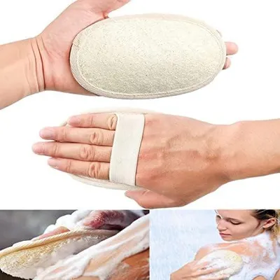 Produktbild von 2 natürliche Luffaschwämme und 2 Sisal-Seifenbeutel für Bad und Dusche, zum Aufschäumen und Schrubben, für straffe Haut