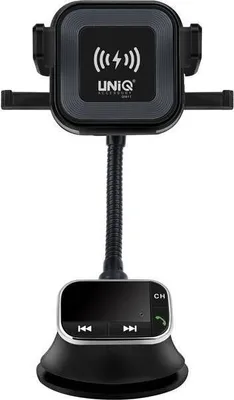 Productafbeelding van UNIQ Accessoire Bluetooth FM-zender, autohouder + draadloze oplader - zwart