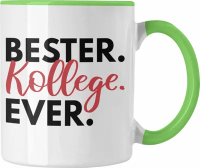 Produktbild von Trendation - Bester Kollege Tasse Geschenk Lieblingskollege Abschiedsgeschenk Kaffeetasse Kollegen Büro (Grün)