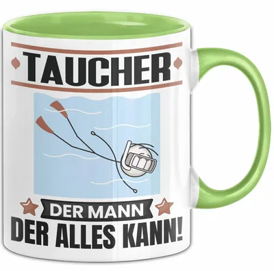 Produktbild von Taucher Tasse Geschenk für Taucher Der Mann Der Alles Kann Geschenkidee zum Geburtstag (Grün)