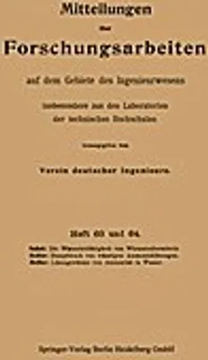 Image de Mitteilungen über Forschungsarbeiten auf dem Gebiete des Ingenieurwesens
