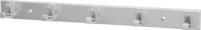 Zdjęcie produktu dla Wieszak na ręczniki 5 haczyków wys.35mm dł.360mm Aluminium anodowane srebrne A.33.5mm HERMETA