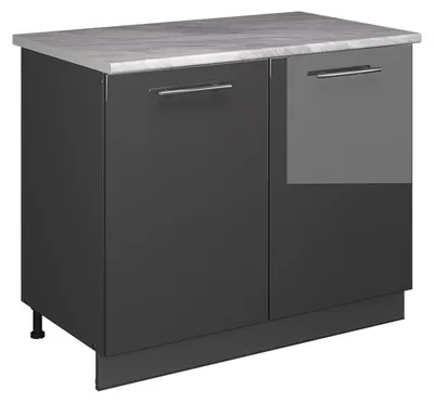Immagine prodotto di Mobile lavello cucina Vicco Fame-Line Antracite lucido/Antracite 100 cm, PL Marmo, Model 61931
