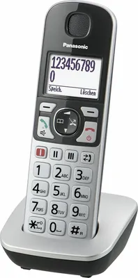 Produktbild von Panasonic GroЯtasten-Schnurlostelefon KX-TGE510GS - silber