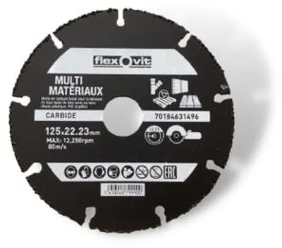 Image de Disque Carbure 76mm Coupe Rapide Multi-matériaux - Flexovit